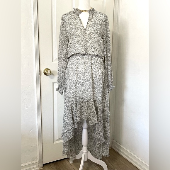 1.State Animal Print Long Sleeve High Low Dress - Picture 3 of 7